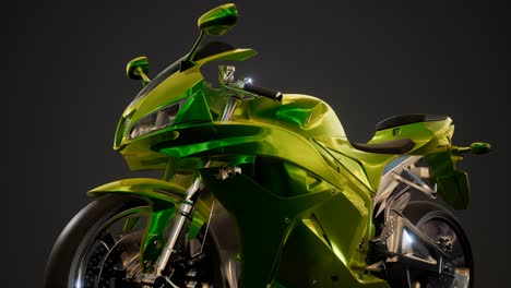 Moto-Sport-Bike-Im-Dunklen-Studio-Mit-Hellen-Lichtern
